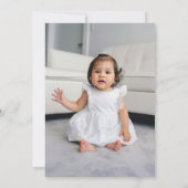 Wildblume Aquarell Rosa 1. Geburtstag Einladung (Rückseite)