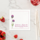 Wildblume Aquarell Rosa Empfang Serviette (Beispiel)