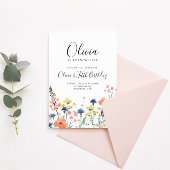 Wildblume Aquarellblume Geburtstag Einladung
