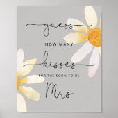 Wildblume Aquarellblume wie viele Küsse Poster (Vorne)