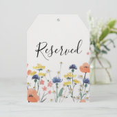 Wildblume Aquarellblumen Zeichen vorbehalten Einladung (Stehend Vorderseite)