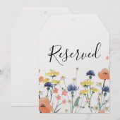 Wildblume Aquarellblumen Zeichen vorbehalten Einladung (Vorne/Hinten)