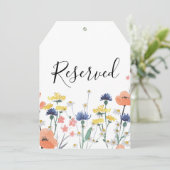Wildblume Aquarellblumen Zeichen vorbehalten Einladung (Stehend Vorderseite)