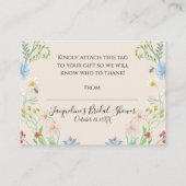 Wildblume Aquarellblütendusche Begleitkarte (Rückseite)