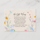 Wildblume Aquarellblütendusche Begleitkarte (Vorderseite)