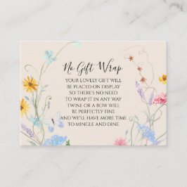 Wildblume Aquarellblütendusche Begleitkarte