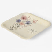 Wildblume Aquarellblütendusche Teller (Gewinkelt)