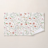 Wildblume Aquarellbogen Vintages Blumenmuster Badhandtuch Set (Handtuch)