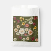 Wildblume Aquarellfarbe rustikale boho Wildblume Geschenktütchen (Vorderseite)