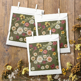 Wildblume Aquarellfarbe rustikale boho Wildblume Geschenktütchen