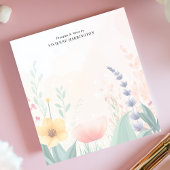 Wildblume Aquarellpastellfarben Personalisiert Notizblock
