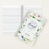 Wildblume Aquarellschrift Personalisiert Notizblock (Innen)