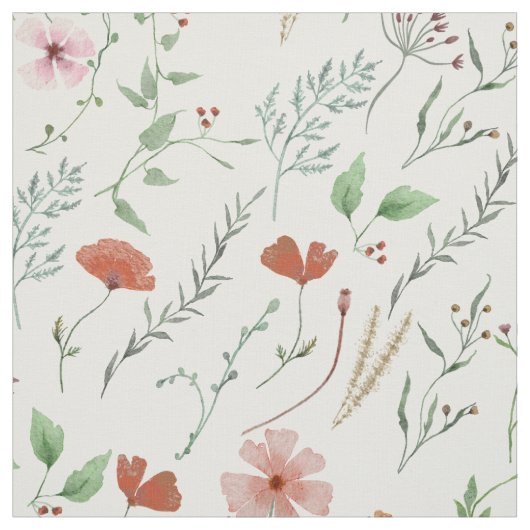 Wildblume Aquarelltöne, bunte Stoffe Sommer (Muster)