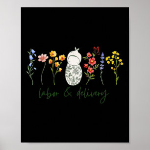 Wildblume Arbeit und Lieferung Krankenversicherung Poster