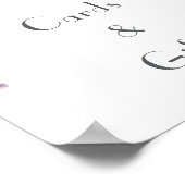 Wildblume Arc Pink White Wedding Cards & Gifts Poster (Ecke)