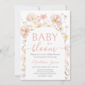 Wildblume Arch Baby in Bloom Baby Dusche Einladung (Vorderseite)