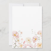 Wildblume Arch Baby in Bloom Baby Dusche Einladung (Rückseite)