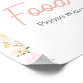 Wildblume Arch Baby in Bloom Baby Dusche Nahrung Poster (Ecke)