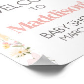 Wildblume Arch Baby in Bloom Baby Dusche Willkomme Poster (Ecke)