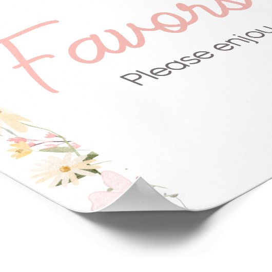 Wildblume Arch Baby in Bloom Baby Duschfavoriten Poster (Ecke)