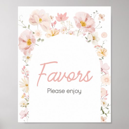 Wildblume Arch Baby in Bloom Baby Duschfavoriten Poster (Vorne)