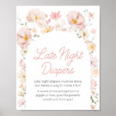 Wildblume Arch Baby in Bloom Spate Night Diapers Poster (Vorne)