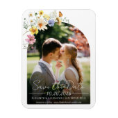 Wildblume Arch | Boho Foto Save the Date Magnet (Vertikal)