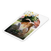 Wildblume Arch | Boho Foto Save the Date Magnet (Linke Seite)