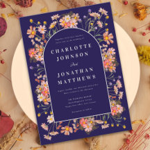 Wildblume Arch Navy Burnt Orange Hochzeit im Herbs