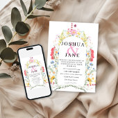 Wildblume Arch Wedding Einladung