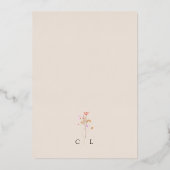 Wildblume Arch Wedding Einladung Foil (Rückseite)