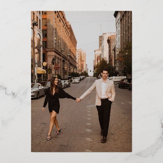 Wildblume Arch Wedding Einladung Foil (Rückseite)