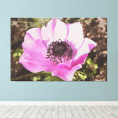 Wildblume Artistic Pastel Pink Anemone Leinwanddruck (Insitu (Holzboden))