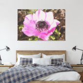 Wildblume Artistic Pastel Pink Anemone Leinwanddruck (Insitu (Schlafzimmer))