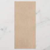 Wildblume auf dem "Kraft Country Wedding Menu" Menükarte (Rückseite)