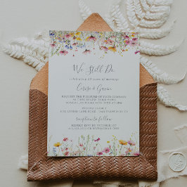 Wildblume auf der Wiese - wir erneuern noch Einladung