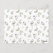 Wildblume auf der Wiese, zarte Kinderdusche Postkarte (Rückseite)