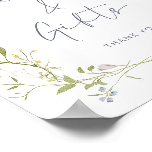 Wildblume auf Pastell Poster (Ecke)