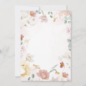 Wildblume Baby 1. Geburtstag Einladung (Rückseite)