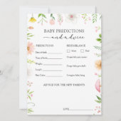 Wildblume Baby Advice and Predictions Card Einladung (Vorderseite)