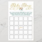 Wildblume Baby Bingo Spiel Flyer (Vorne)