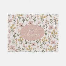 Wildblume Baby Blanket Personalisiertes Kinderzimm