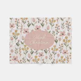 Wildblume Baby Blanket Personalisiertes Kinderzimm Fleecedecke