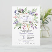 Wildblume Baby Dusche einladen Einladung (Stehend Vorderseite)