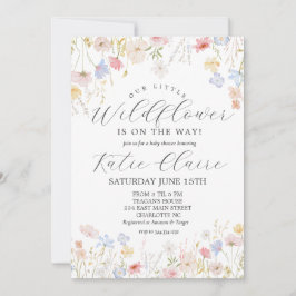 Wildblume Baby Dusche Einladung