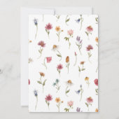 Wildblume Baby Dusche Einladung (Rückseite)