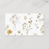 Wildblume Baby Dusche Mädchenkarte Begleitkarte (Rückseite)