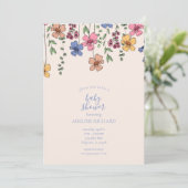 Wildblume Baby Dusche Party Einladungen (Stehend Vorderseite)