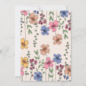 Wildblume Baby Dusche Party Einladungen (Rückseite)