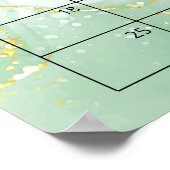 Wildblume Baby Dusche Ratschlag Fälligkeitszeitpla Poster (Ecke)